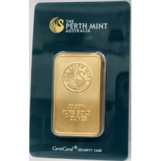 AUSTRALIA . ONE 1 OUNCE OZ . GOLD BAR . PERTH MINT